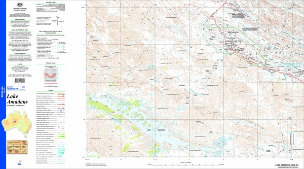 Lake Amadeus SG52-04 Topographic Map 1:250k