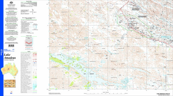 Lake Amadeus SG52-04 Topographic Map 1:250k