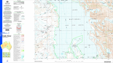 Lake Eyre SH53-04 Topographic Map 1:250k