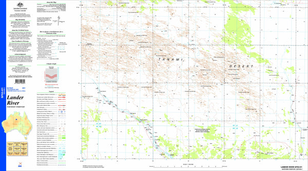 Lander River SF53-01 Topographic Map 1:250k
