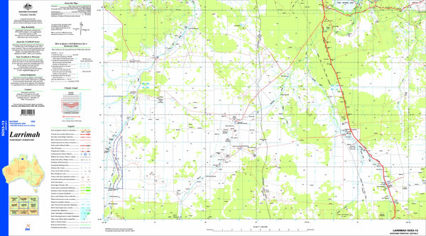 Larrimah SD53-13 Topographic Map 1:250k