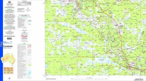 Leonora SH51-01 1:250k Topographic Map