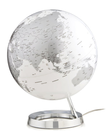 Light & Colour Chrome Atmosphere Illuminated 30cm Globe