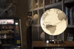 Light & Colour Chrome Atmosphere Illuminated 30cm Globe