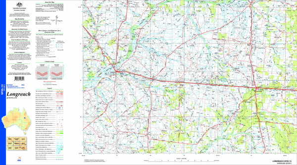 Longreach SF55-13 Topographic Map 1:250k