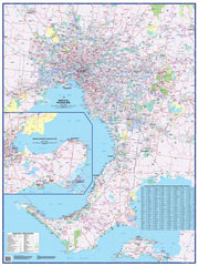 Melbourne Business Map UBD 1480 x 1980mm Laminated Wall Map