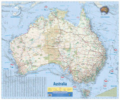 Australia Meridian 1003 x 865mm Wall Map