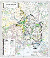 County Map of Monmouthshire 600 x 760mm