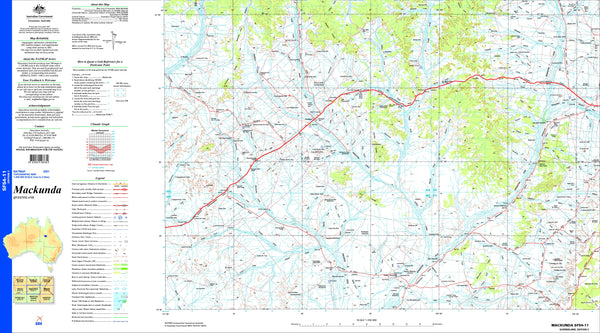 Mackunda SF54-11 Topographic Map 1:250k