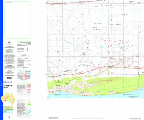 Madura Special SH52-13 1:250k Topographic Map 