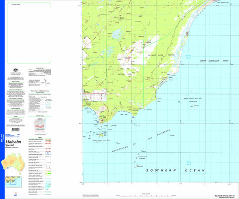 Malcolm Special SI51-07 1:250k Topographic Map