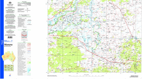 Manara SI54-04 Topographic Map 1:250k