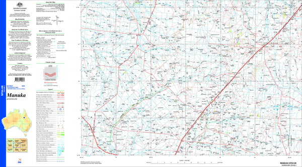 Manuka SF54-08 Topographic Map 1:250k