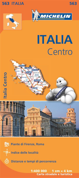 Italy Central Map Michelin 563