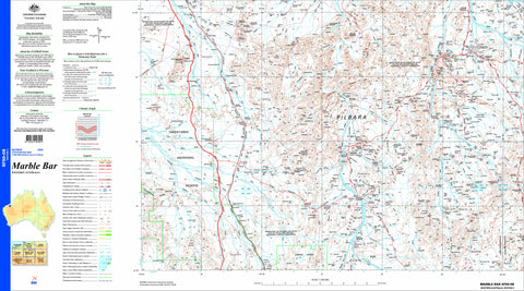 Marble Bar SF50-08 1:250k Topographic Map