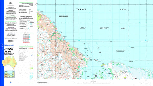 Medusa Banks SD52-10 1:250k Topographic Map