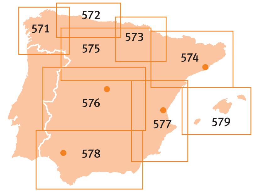 Spain North West - Galicia Map 571 – Michelin | Mapworld