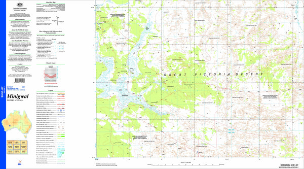 Minigwal SH51-07 1:250k Topographic Map 