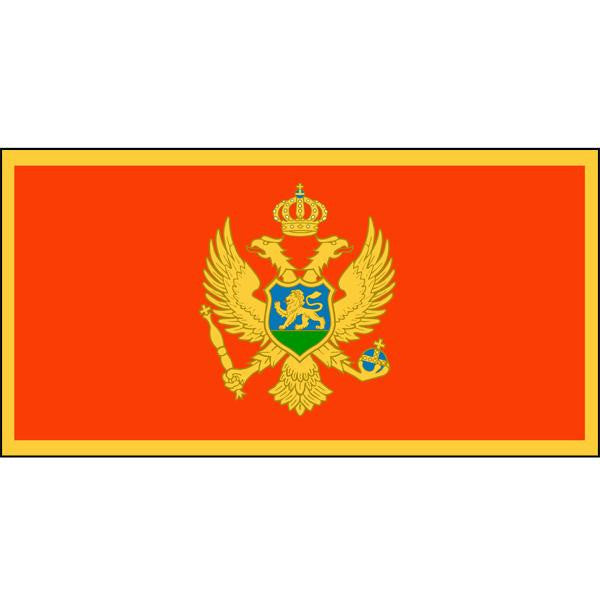 Montenegro Flag 1800 x 900mm