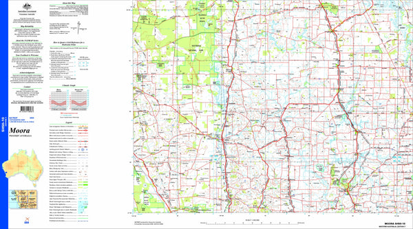 Moora SH50-10 1:250k Topographic Map