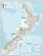 New Zealand Atlas of the World, 11th Edition, National Geographic Wall Map