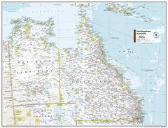 North Eastern Australia Atlas of the World, 11th Edition, National Geographic Wall Map