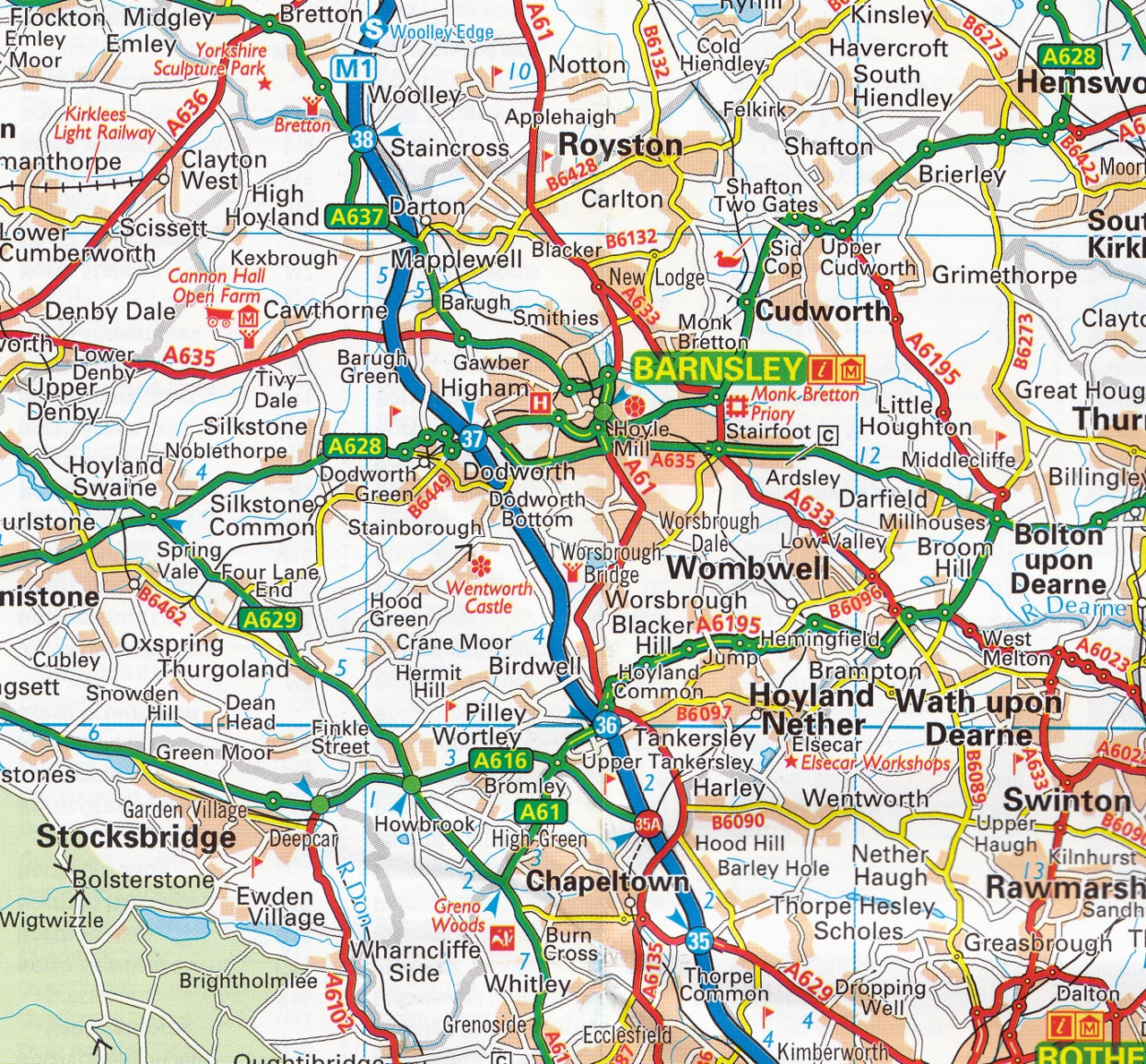 Northern England AA Map, Buy Map of Britain - Mapworld