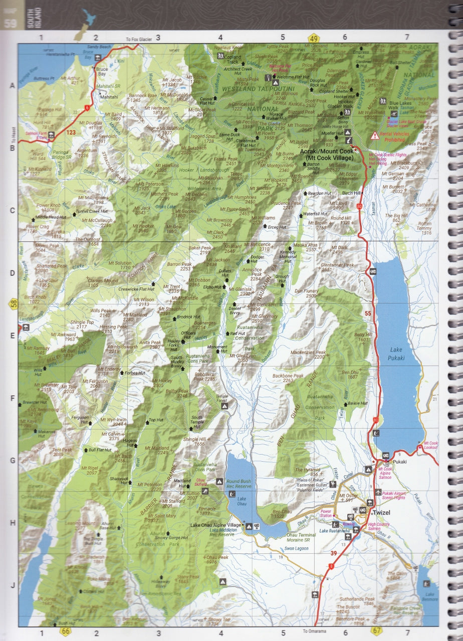 New Zealand Touring Atlas Spiral Hema, Buy Touring Atlas of New Zealand ...