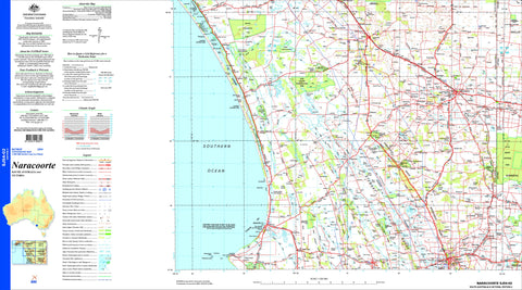 Naracoorte SJ54-02 Topographic Map 1:250k