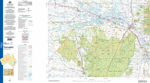 Narrabri SH55-12 Topographic Map 1:250k