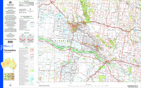 Narrandera SI55-10 Topographic Map 1:250k