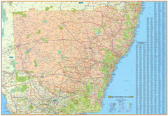 New South Wales State UBD Map 2000 x 1400mm Laminated Wall Map