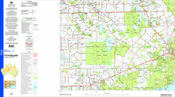 Newdegate SI50-08 1:250k Topographic Map 