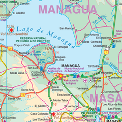 Nicaragua & Honduras ITMB Travel Reference Map
