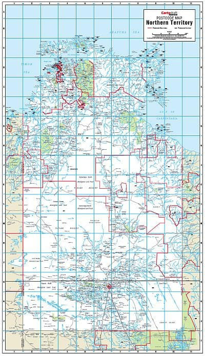 Northern Territory Postcode Laminated Map | Mapworld