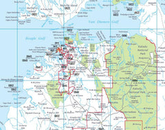 Northern Territory Postcode Laminated Map 600 x 1036mm