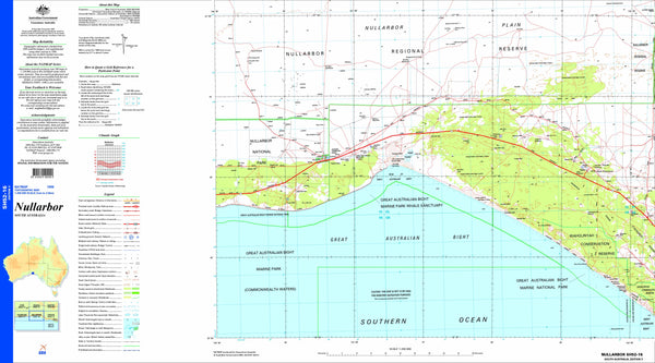 Nullarbor SH52-16 Topographic Map 1:250k