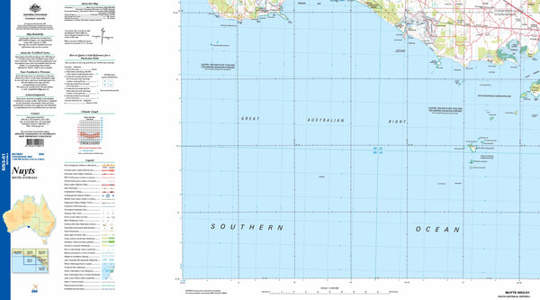 Nuyts SI53-01 Topographic Map 1:250k