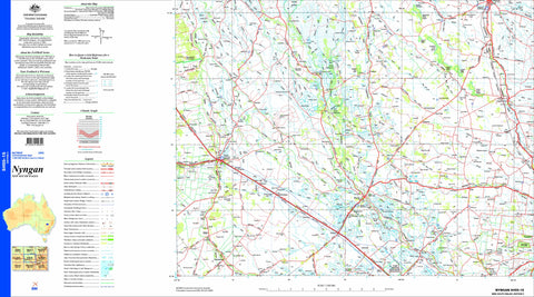 Nyngan SH55-15 Topographic Map 1:250k