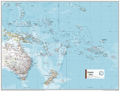 Oceania Atlas of the World, 11th Edition, National Geographic Wall Map
