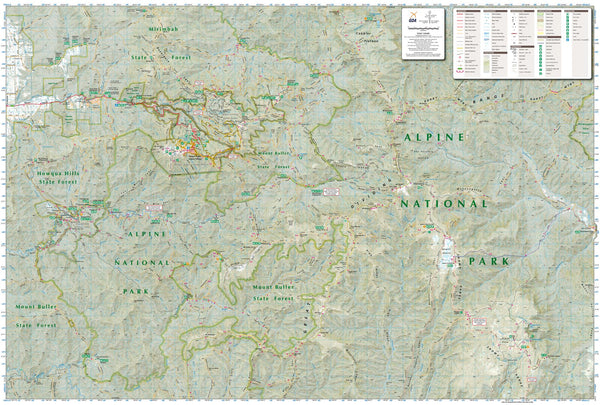 Buller-Howitt Alpine Area (VIC) Topographic Wall Map by Spatial Vision