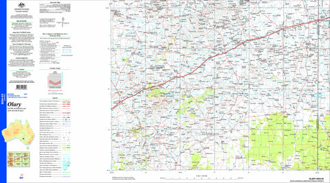 Olary SI54-02 Topographic Map 1:250k