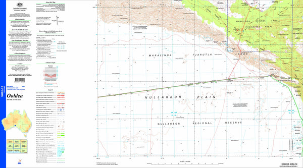 Ooldea SH52-12 Topographic Map 1:250k