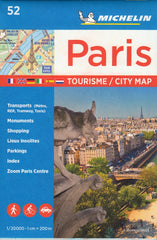 Paris Michelin 52 Tourism Map