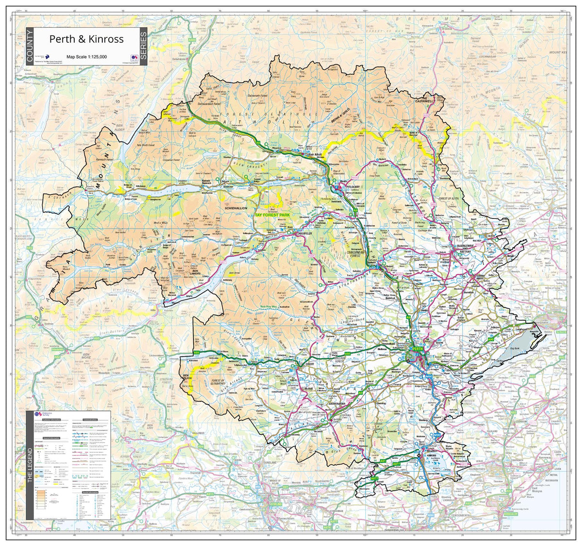 County Map of Perth & Kinross | Mapworld