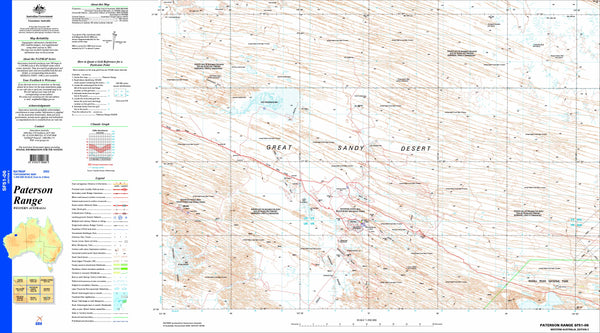 Paterson Range SF51-06 1:250k Topographic Map