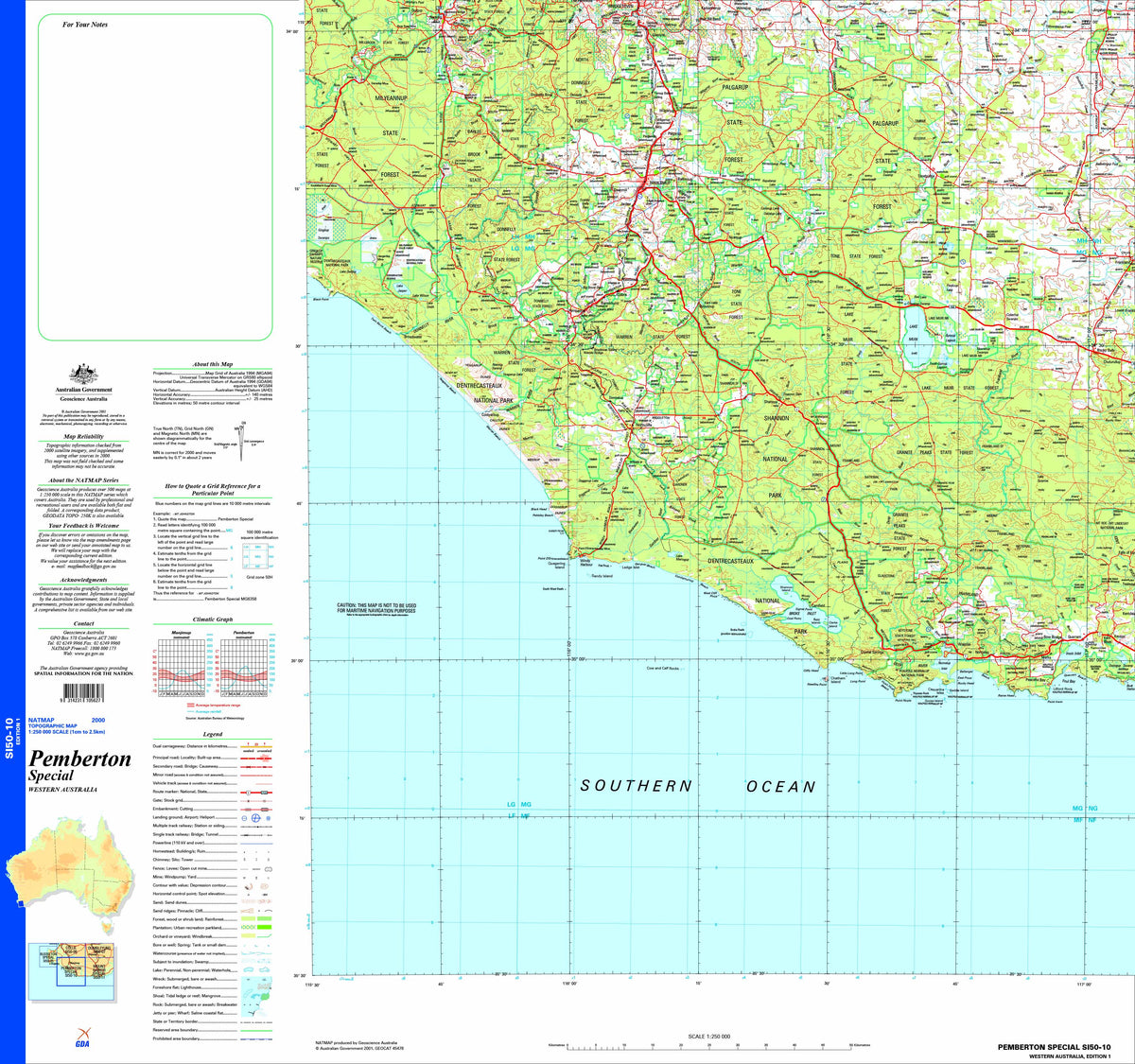 Pemberton Special SI50-10 Topographic Map 1:250k | Mapworld