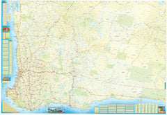 Perth-Adelaide-Alice Springs Laminated Wall Map QPA
