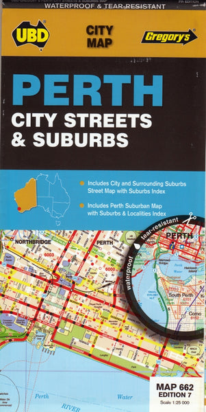 Perth City Streets & Suburbs Map UBD 662