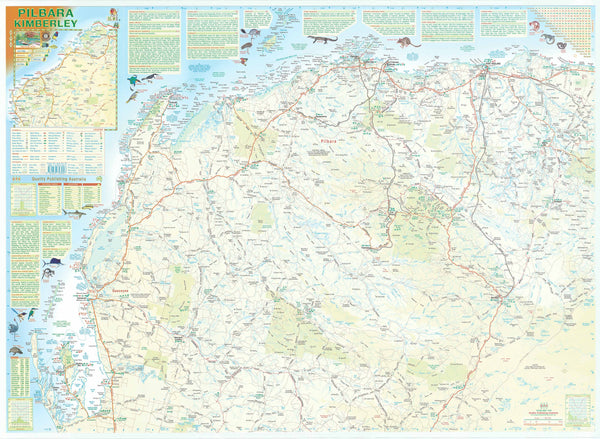 Pilbara - Kimberley Laminated Wall Map QPA